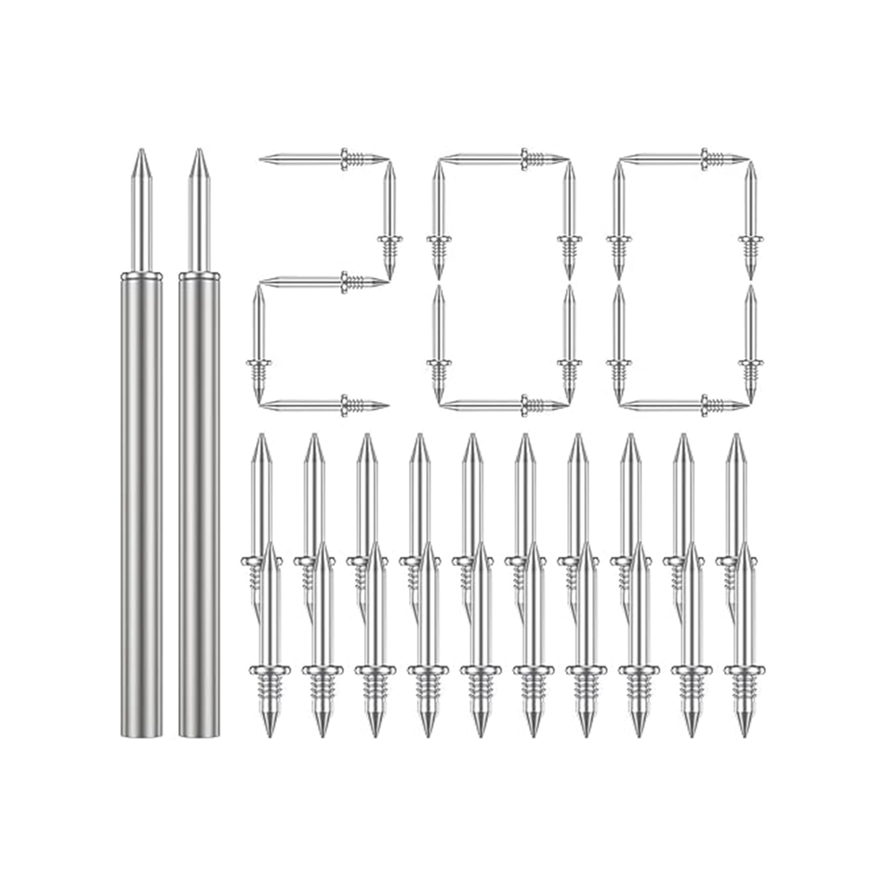 Hardware Nails 200 Pcs Double-Head Skirting Thread Seamless Nail,Rust-Proof No Trace Skirting Thread Screws Set With 2 Rods, With Nail 4852384769082