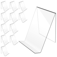 bookshelf 12 Pack Acrylic Book Stand,Clear Book Display Easel,Acrylic Book Stand Holder for Displaying Comic Books Albums