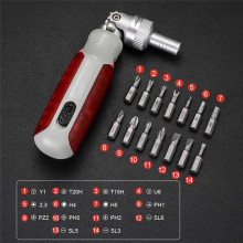 Screwdriver Multi Angle Bidirectional Ratchet Screwdriver Set 15 in 1 Torx Magnetic Screw Driver Bit Precision Screwdrivers A