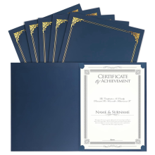 Certificaathouders Certificaathouders, 25 pakketten Diplomahouders, certificaatomslagen met gouden folierand voor briefformaat 8,5x11 inch