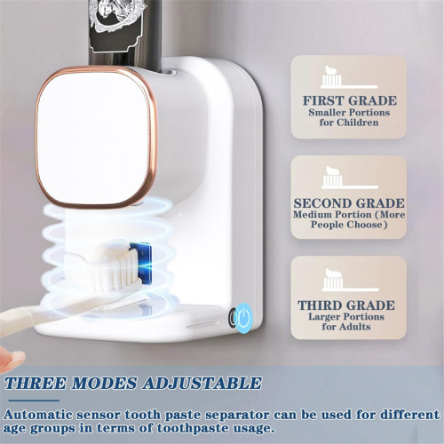 Toothpaste allocator Automatic Electric Toothpaste Dispenser Auto Toothpaste Dispenser+Sensor for Bathroom Wall Mounted Toothpaste Pump 2 2