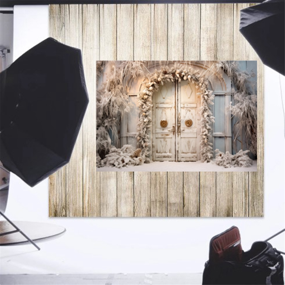 Photography Cloth 210Cmx150cm Christmas Background Cloth Christmas Door Party Decoration Photo Studio Children Photography Backdrops,A 4852384780698