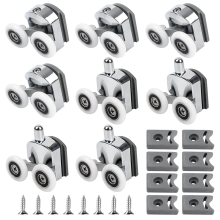 Roulettes de porte de douche incurvées, 8 pièces, roulettes de rechange pour porte de douche en verre, pour salle de bain incurvée