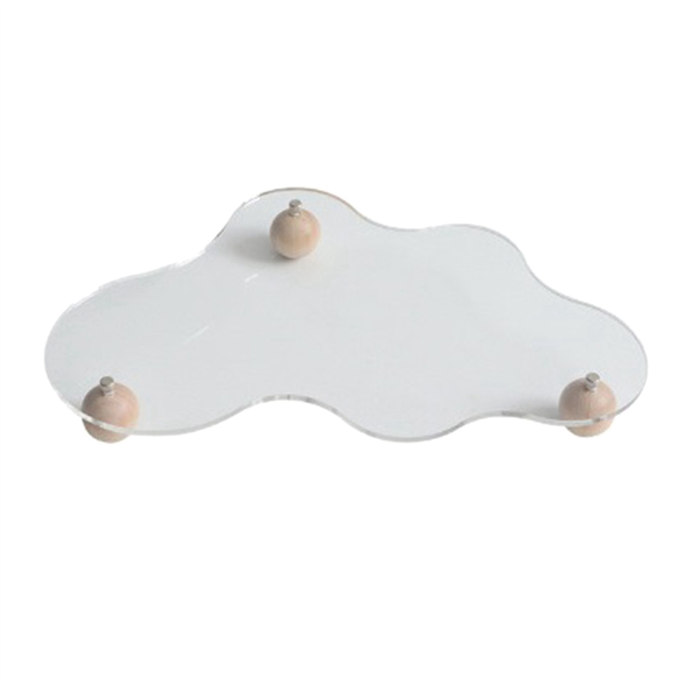 Opbergbak Onregelmatige wolkvorm Acryl cosmetische lade Transparante oorbellen Sieraden displayrek Bureau organizer, displaystandaard