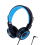 Cuffie per bambini, cuffie colorate, cablate, per laptop, tablet e telefono, per l'apprendimento online, nero e blu. 1