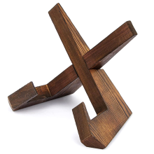 Kookboekstandaard Kookboekstandaard voor aanrecht, bordenhouder voor display - Houten fotolijststandaard, voor decoratie op etagères
