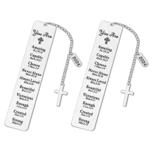Segnalibro 2 pezzi Segnalibri cristiani Regali, 2024 Regali cristiani Segnalibri ispiratori Saluti, Regalo religioso per la chiesa