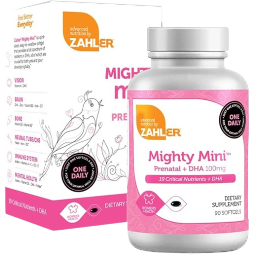 Mighty Mini Prenatal Vitamin with DHA & Folate, Unflavored, 90c 1
