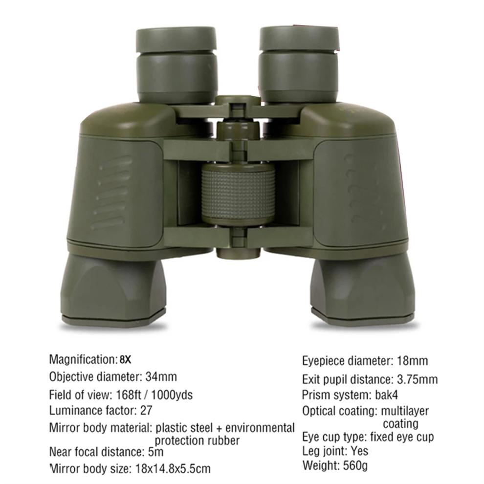 Hunting Telescope Binoculars 50X50 Professional Hd Hunting Telescope For Camping Outdoor Binoculars With Coordinate Distance Meter Green 4852384793483