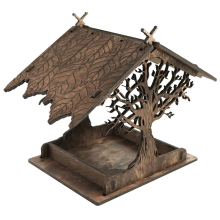 Vogelhäuschen aus Holz, zum Aufhängen, für den Garten, Hof, Gartendekoration, Dach, Außen, Vogelhäuschen-A