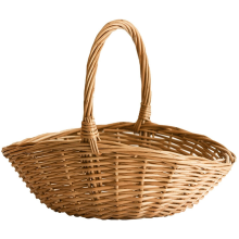 hand basket Wicker Basket with Handle, Wicker Shopping Basket, Gift Hamper Basket, Picnic Baskets, Kitchen Storage Basket- Large