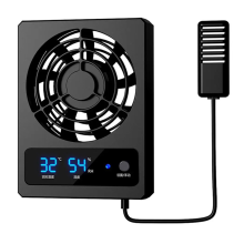 Ventilateur de refroidissement intelligent pour aquarium de reptiles avec affichage LED, ventilateur à vent puissant et silencieux (degrés Celsius)