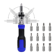 Ratchet Screwdriver Ratchet Screwdriver 13-In-1 Multi Screwdriver Tool All in One Ratcheting Screwdriver ,180 Degree Pivoting Adjustable