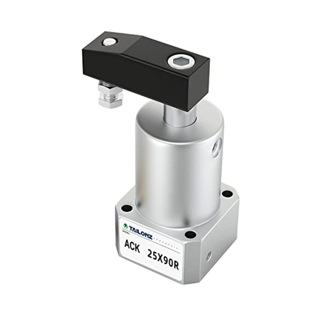 Typecat Press Clamp Pneumatic Right-Turn Cylinder Pneumatic Rotation Angle 90 Degree Clamping Rotation Angle Cylinder Ack25x90r
