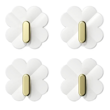 Hooks Self Adhesive Hooks for Wall No Damage Heavy Duty Bag Hanger Decorative Purse Holder Sticky Wall Hook for Towel-White