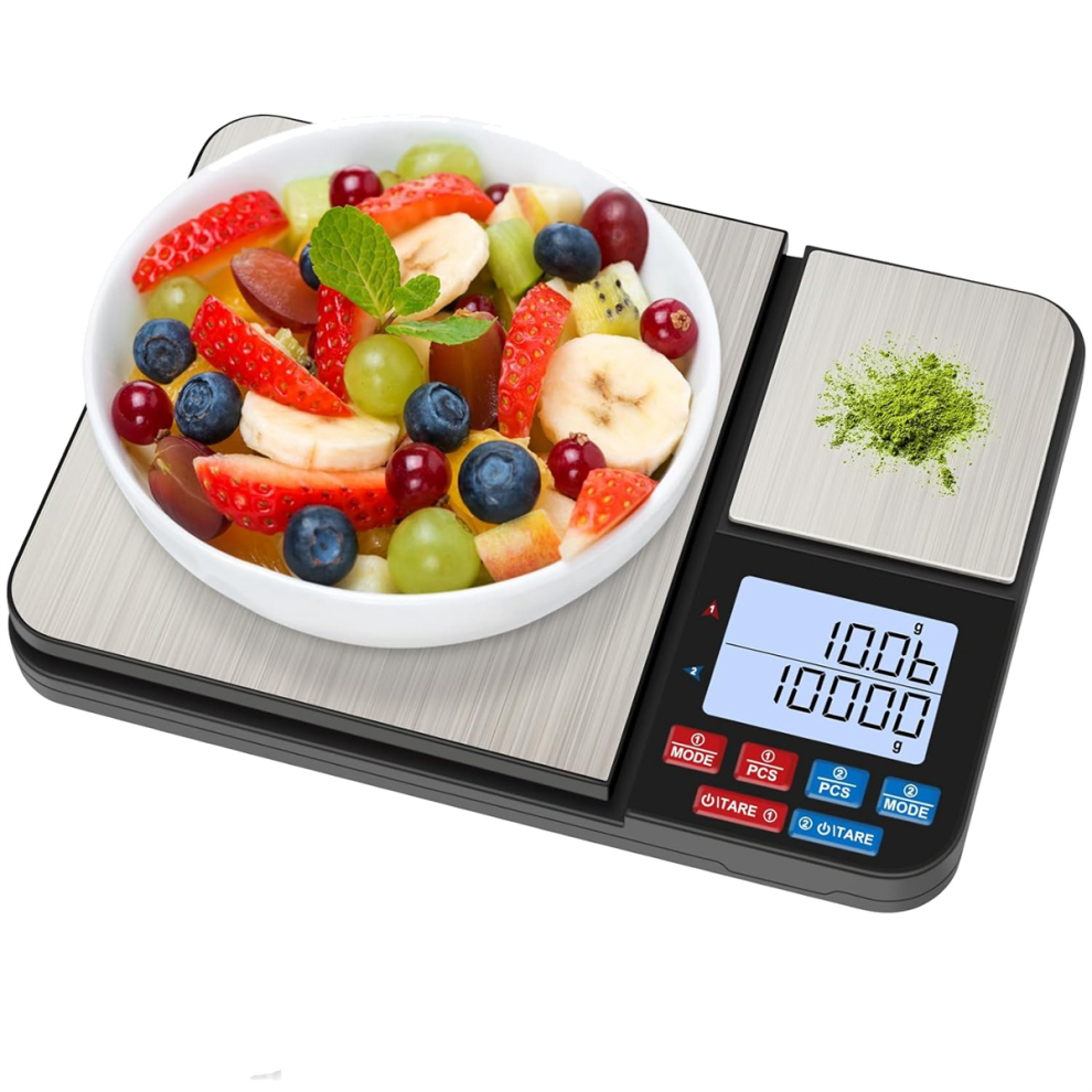Scale Dual Platform Kitchen Scale, [10Kg/1G] Weighing Scales Kitchen, High Precision Food Scale with LCD Display