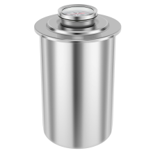 Boiled meat barrel Stainless Steel Meat Press Meat, Large Capacity Ham Press Maker with Thermometer, Round Shape Deli Meat Press Mold