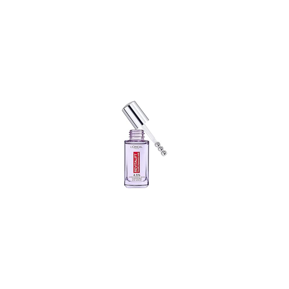 L'Oréal Paris Eye Serum 2.5% Hyaluronic Acid Caffeine Revitalift Filler Anti Ageing Brightens De Puffs Replumps Eye Area 20ml