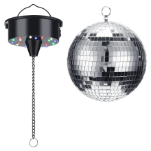 Bühnenlichter Discokugel-Dekor mit Licht und Discokugel - batteriebetriebenes Discokugellicht, Weihnachtsfeier, DJ-Club-Partyzubehör