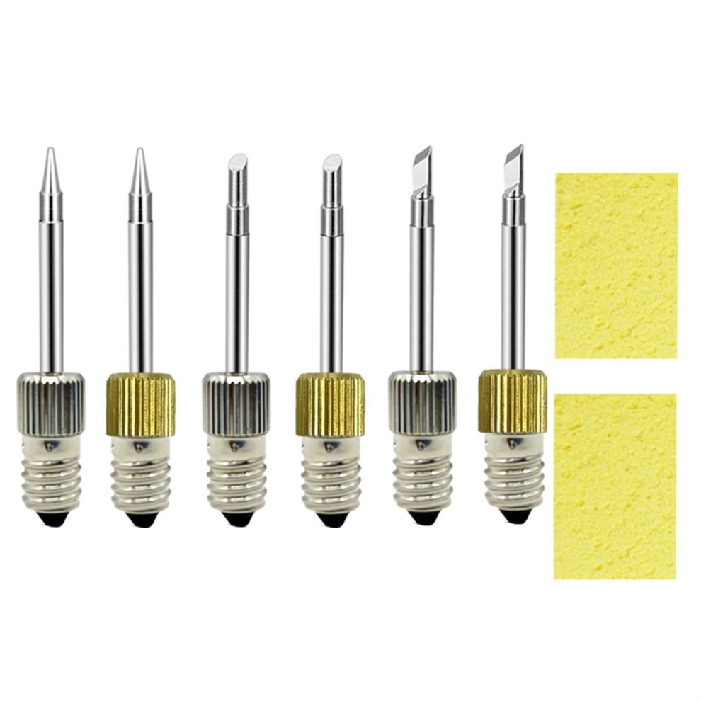 Brass Soldering Tips 6Pcs Brass Soldering Tips Usb Soldering Iron Head Welding Soldering Tips For E10 Interface Soldering Stations 4852384757386