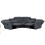 Snugg Furniture Roman Fabric Recliner Corner sofa Grey 2