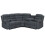 Snugg Furniture Roman Fabric Recliner Corner sofa Grey 3