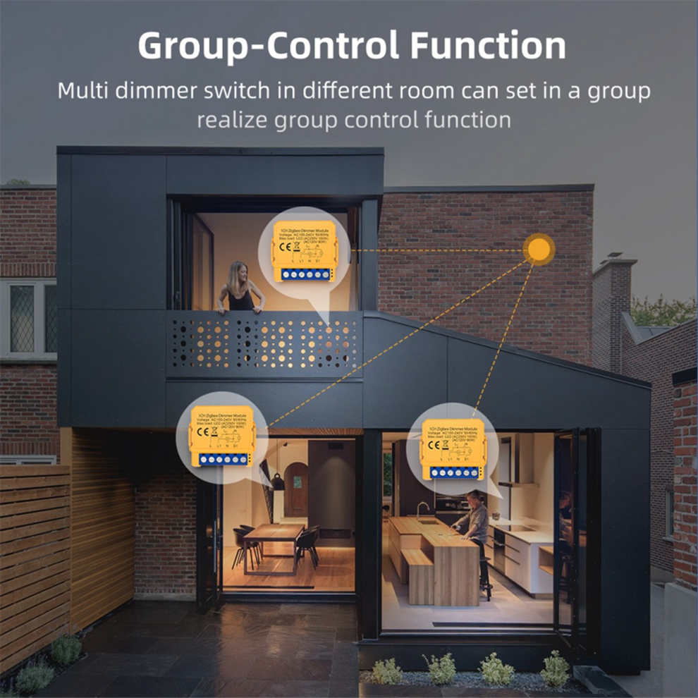 Interruttore Dimmer Graffiti Intelligent Zigbee Dimmer On/Off A 2 Vie Dark Box Smart Switch App Modulo Dimmer Multifunzione Remoto