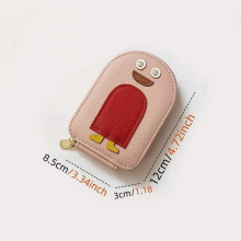 Card Holder Cute Penguins PU Credit Card Holder, Cute Penguins Wallet, Women's Credit Card Holder with 11 Card Slots Gray