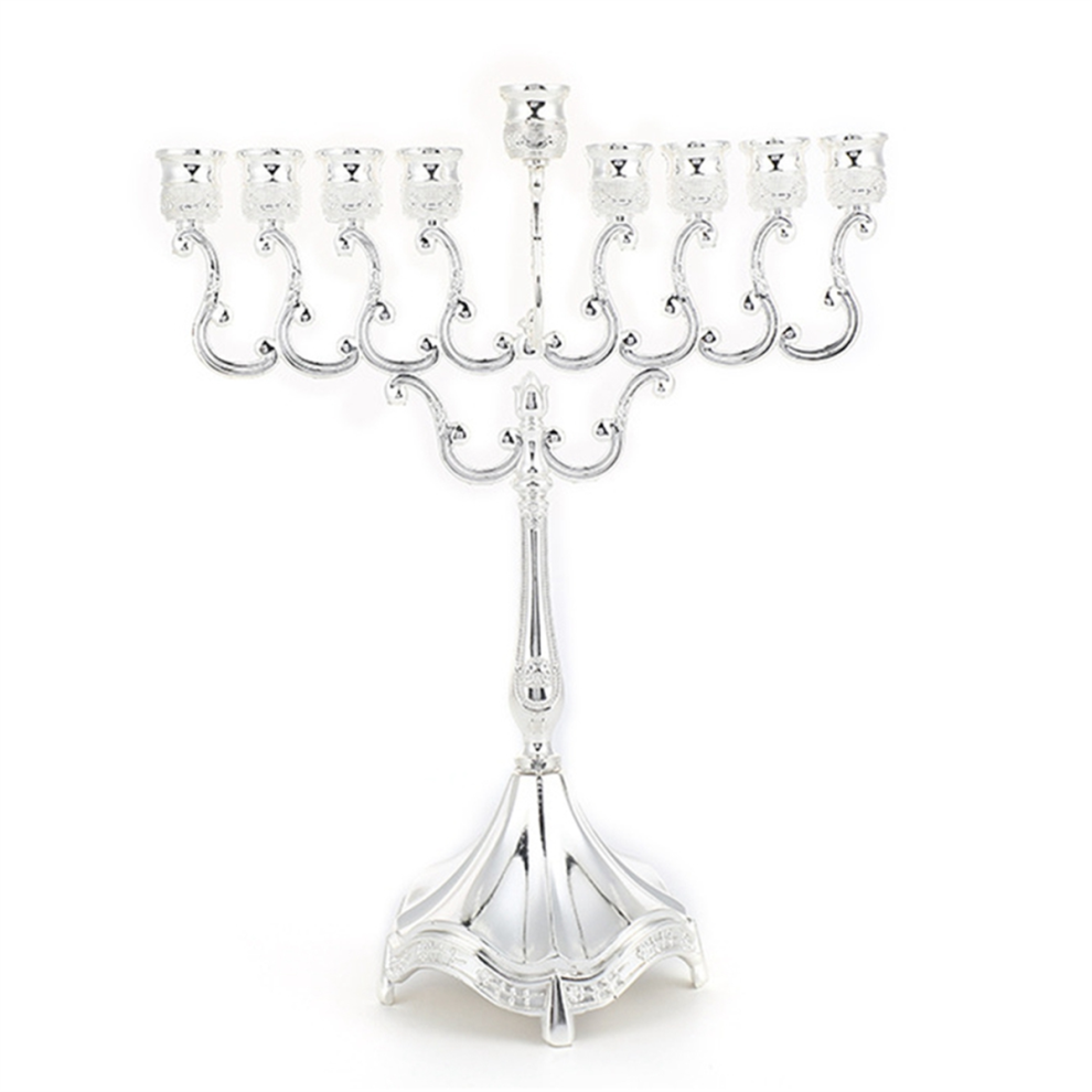 Kaarsenhouder Kaarsenhouder Elegante En Hoogwaardige Tafeldecoratie Kaarsenhouder Voor Diner Bij Kaarslicht, Zilver-image