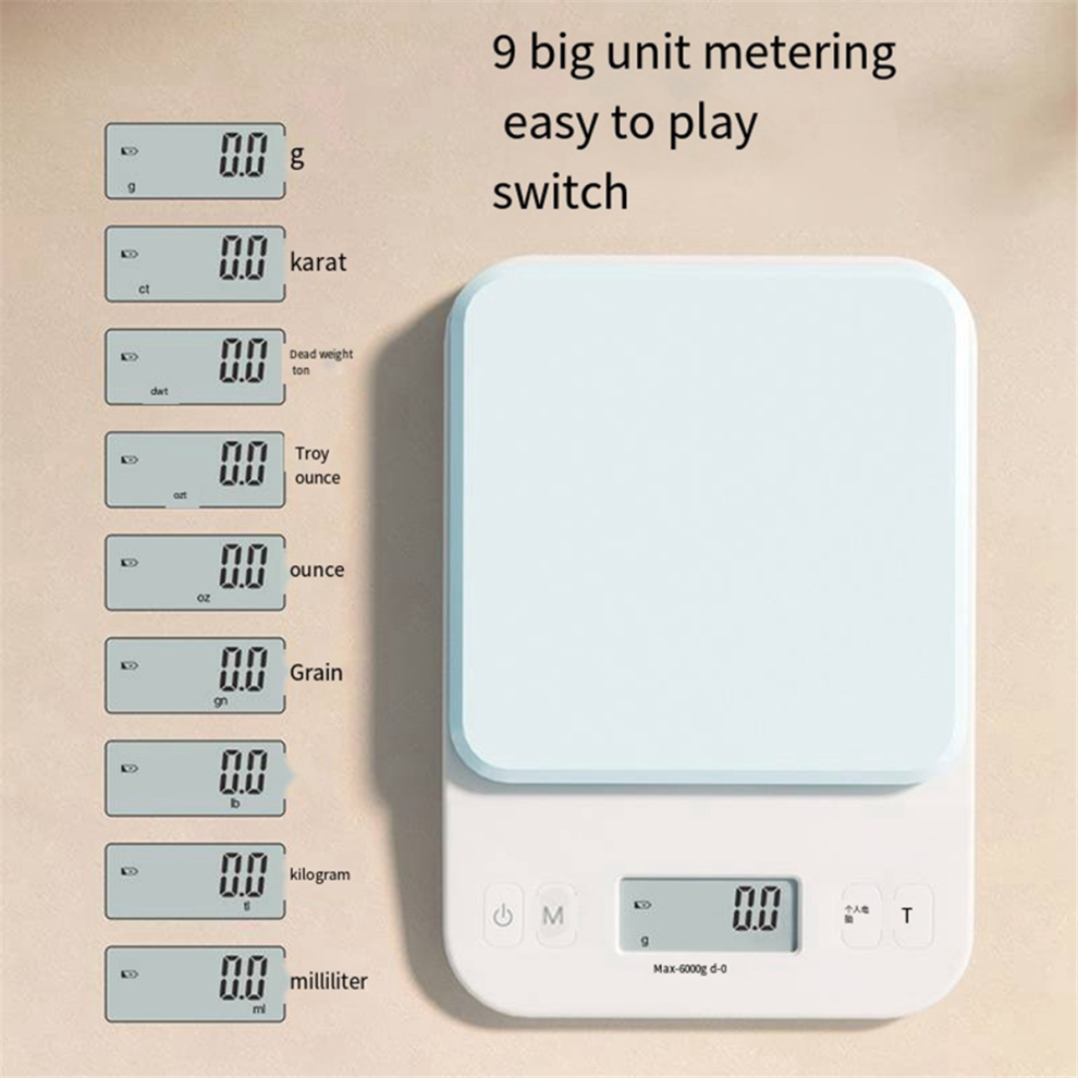 BáScula De Cocina BáScula De Cocina ElectróNica Pesaje PequeñO Hogar Café Alimentos Horneado Cuchara Precisa Té BateríA Recargable-image