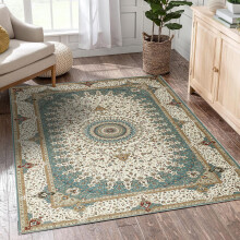 (120x170 cm (4ft x 5ft 8"), WILLOW TEAL) Extra Large Rugs Traditional Non Slip Soft Carpets