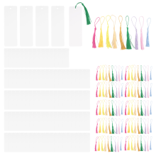bookmark Set of 100 Blank Bookmarks with Colorful Tassels Crafting Material Pack Handmade Paper Bookmarks for DIY and Gift Tags