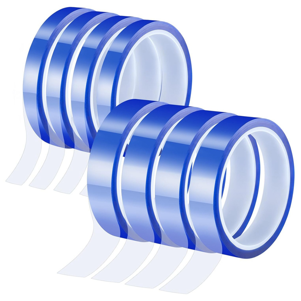 Sublimation Tape 8Rolls 10&20Mm Heat Resistant Tape, Heat Transfer Tape, Heat Tape Thermal Tape For Heat Transfer Sublimation Press 4853572075350