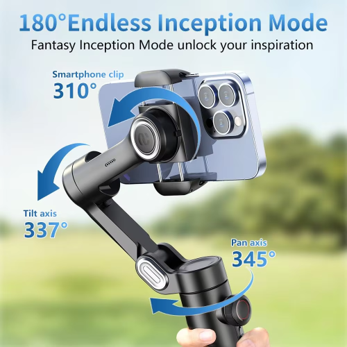 AOCHUAN 3-Axis Handheld Gimbal Stabilizer for Smartphone with 2