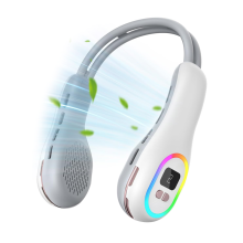 Bladeless Neck Fan Bladeless Neck Fan Cooling Wearable Fan with LED Light Portable Personal Fan Air Conditioner Fan for Outdoor Camping