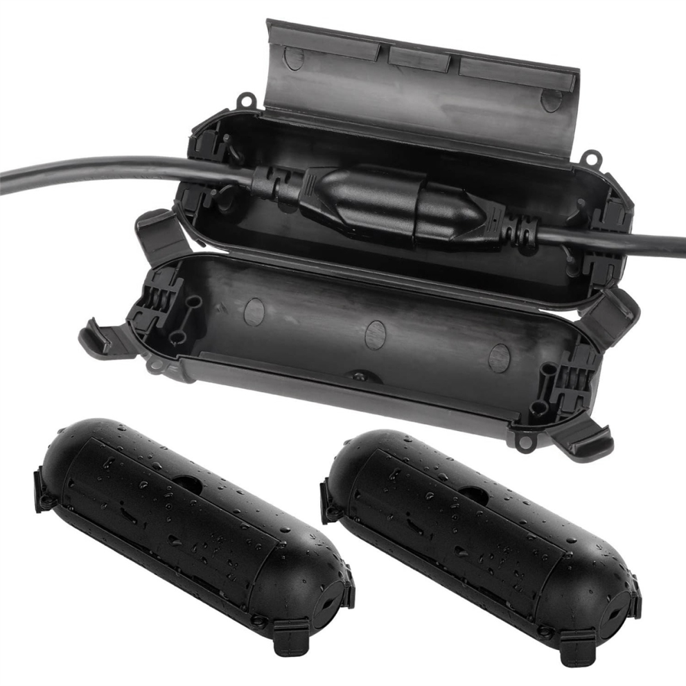 Cable Junction Box 3Pc Outdoor Extension Cord Safety Cover With Waterproof Seal, Weatherproof Electrical Connection Box To Protect Outlet 4852384761673