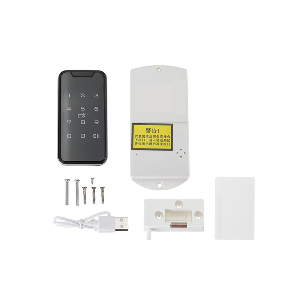 Electronic Cabinet Lock Electronic Cabinet Lock, Smart Digital Id Password Keyless Lock Touch Keypad Electronic Wardrobe File Door Drawers Lock 4852384764025