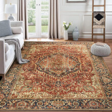 (200x290 cm (6.5ft x 9.5ft), MAJESTIC) Extra Large Rugs Traditional Non Slip Soft Carpets