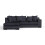 Snugg Furniture (Left Hand Corner, Charcoal Grey) Robin Studed Corner Sofa Seal Grey / Charcoal Grey 1