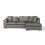 Snugg Furniture (Right Hand Corner, Seal Grey) Robin Studed Corner Sofa Seal Grey / Charcoal Grey 1