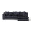 Snugg Furniture (Right Hand Corner, Charcoal Grey) Robin Studed Corner Sofa Seal Grey / Charcoal Grey 1