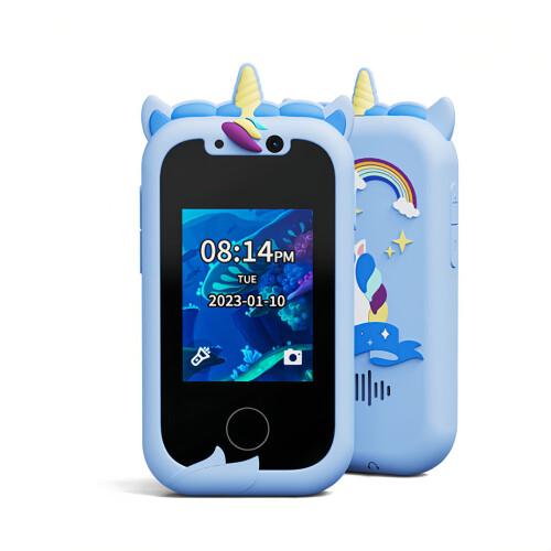 KP08 Kids Smart Phone Toys Dual Camera Blue