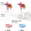 Pink Interactive Cat Teaser Stick - Feather Wand with Bell, Silicone, Bite-Resistant Cat Training Toy 8