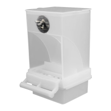 bird feeder White Bird Feeders Automatic Parrot Feeder Drinker Seed Food Container Cage for Small and Medium Parakeets
