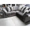 Snugg Furniture Raven Plush 2 Corner sofa Grey-Button Arms 7