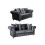 Snugg Furniture (3+2 Seater) Raven Plush 3 and 2 Seater sofa Grey-Button Arms 3