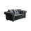 Snugg Furniture (2 Seater) Raven Plush 3 and 2 Seater sofa Grey-Button Arms 1
