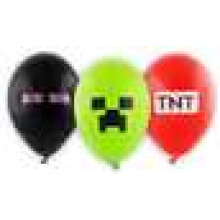 Minecraft Balloon Pack - Set of 6, TNT & Creeper Designs
