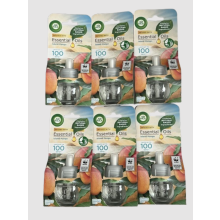 6 x Air Wick Pure Island Mango Scented Oil Air Freshener 19ml For Plug Diffuser