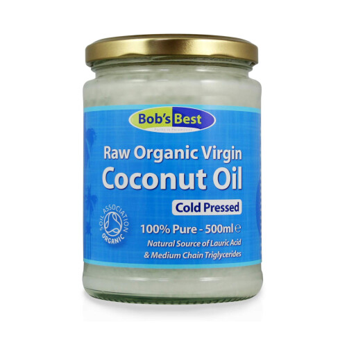 Bob's Best Organic Coconut Oil - 500ml - Virgin, Raw & Cold Pressed